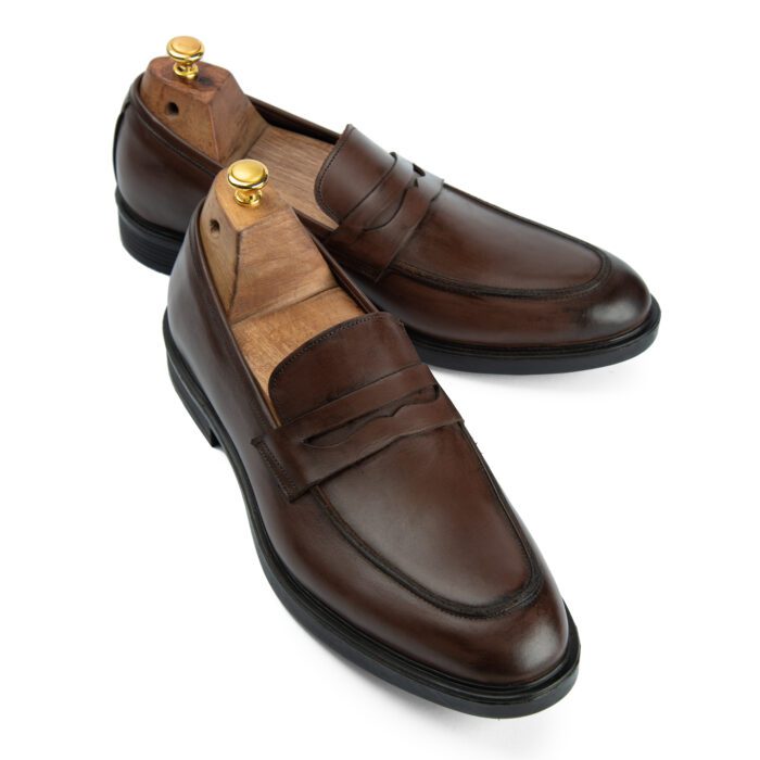 Marka Shoe College Loafer Shoes Brown