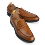 Marka Shoe College Loafer Shoes havana